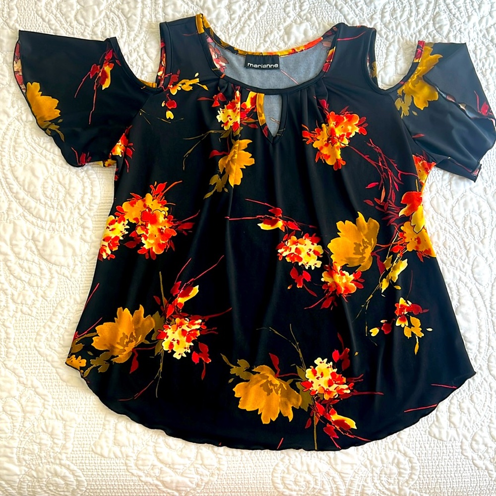 Cold Shoulder Blouse Size L - XL Fall